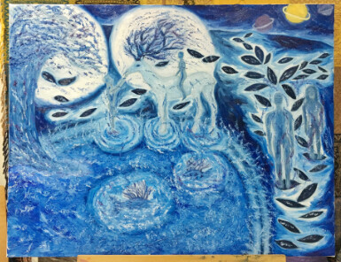 (Fenruan Star) Spiritual energy painting Oil on canvas Serenity 70*90