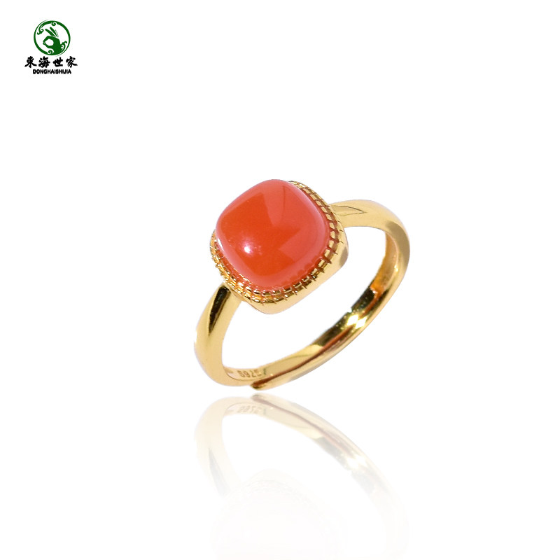 Donghai Shijia s925 silver mercury agate ring