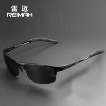 Myopia polarized sun glasses with degree finished custom sunglasses driving mens glasses color changing lens black frame