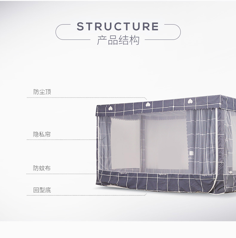 Màn chống muỗi ký túc xá sinh viên tích hợp phòng ngủ bụi trên một mét của bóng râm rèm cửa vải 0,9 màn ngủ giường 1.2m đỏ - Lưới chống muỗi mùng ngủ cho bé