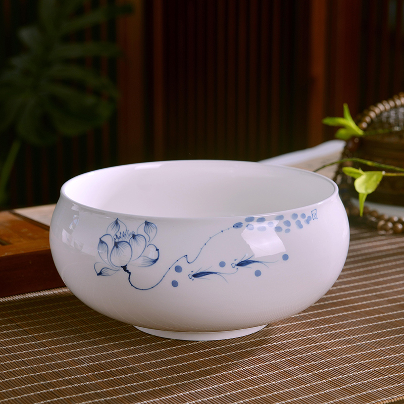 Jingdezhen hand - made kung fu tea set office of a complete set of ceramic up household tureen carp the teapot teacup