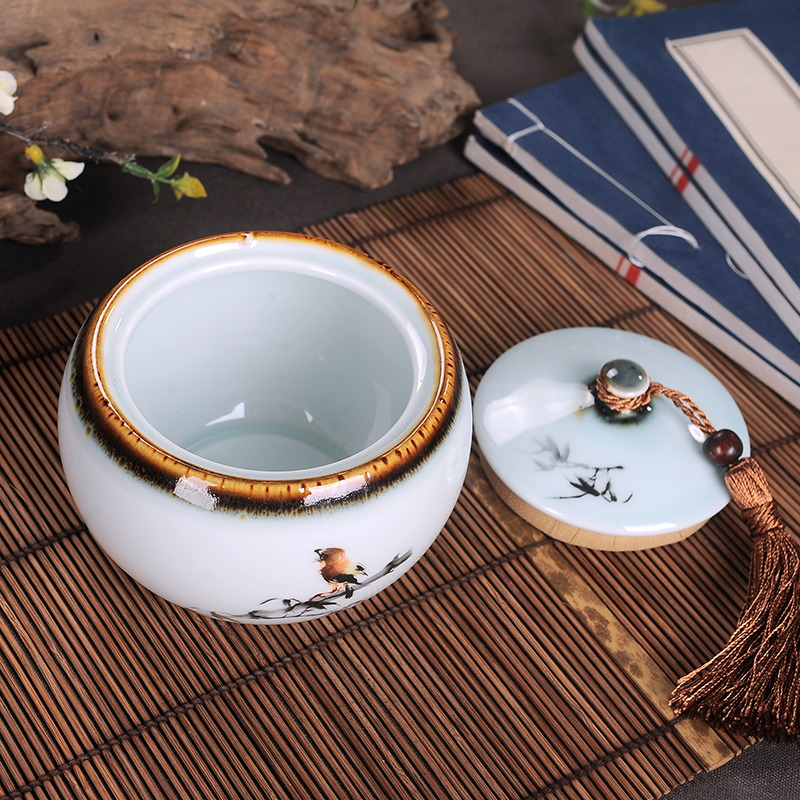 Jingdezhen ceramic tea pot number after quaint fix bamboo green tea POTS seal tea pot