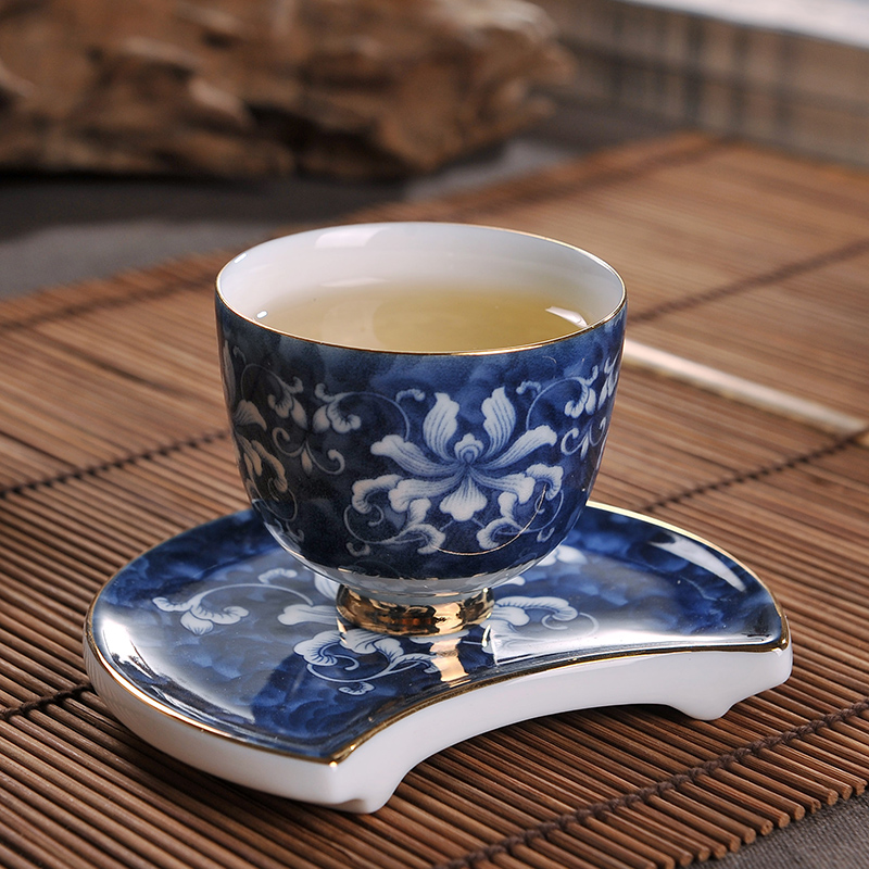 Blue and white tea sets suit jingdezhen ceramic kung fu tea set a complete set of sample tea cup GaiWanCha gift boxes