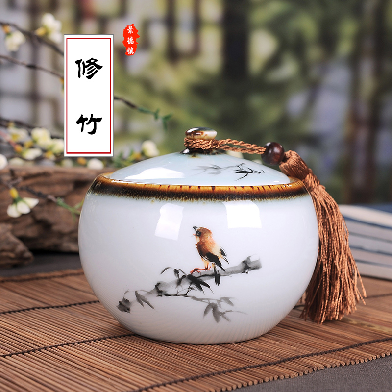 Jingdezhen ceramic tea pot number after quaint fix bamboo green tea POTS seal tea pot