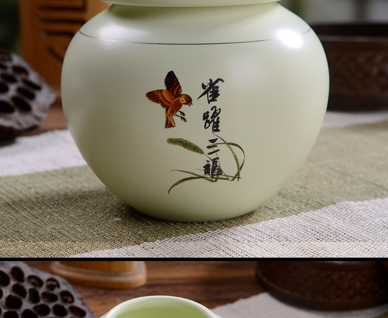 Ceramic tea pot seal in pu 'er tea box, moistureproof, black tea, green grain storage to save the tea pot