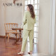 asdet couple pajamas women's spring and autumn summer wear pure cotton antibacterial men's and women's home clothes short-sleeved suit