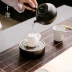 Trà tre lễ trà mat tre mat bàn cờ trà tre mat kungfu phụ kiện trà Zen Nhật Bản trà mat lanh coaster cốc uống trà Trà sứ