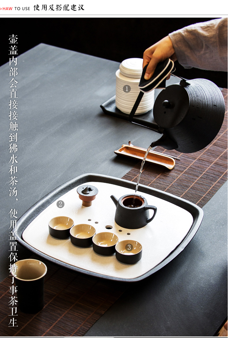 Nồi than cũ phủ tre làm thủ công vỏ tre Kung Fu bộ phụ kiện màu tím cát che trà lễ sáu quý ông trang trí bộ trà đạo