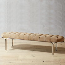 Modern shoe changing stool Euro style iron art suede cloth minimalist sofa long stool sub-test stool for door-to-door shoestool tailstool