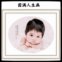 Peinture à lair fœtale Peinture à porte Beijing Door-à-porte Baby Newborn Haircare Baby Remembrance Dragon Year Full Life Fetal Hair Portrait Portrait