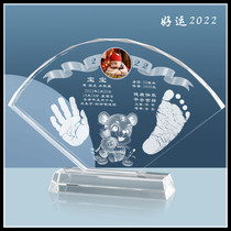 Hand foot print crystal hand foot print tire print tire hair hair stamp hair cord Chapters Beijing door to door haircut Good luck 2022