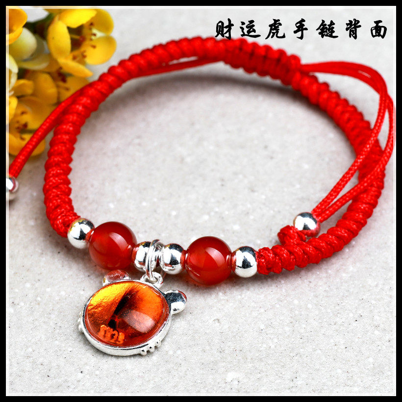 Fetal Hair Newborn Baby Memorabilia Haircut Hair Tiger Year Pendant Necklace Baby Born Gift fortune Tiger bracelet 