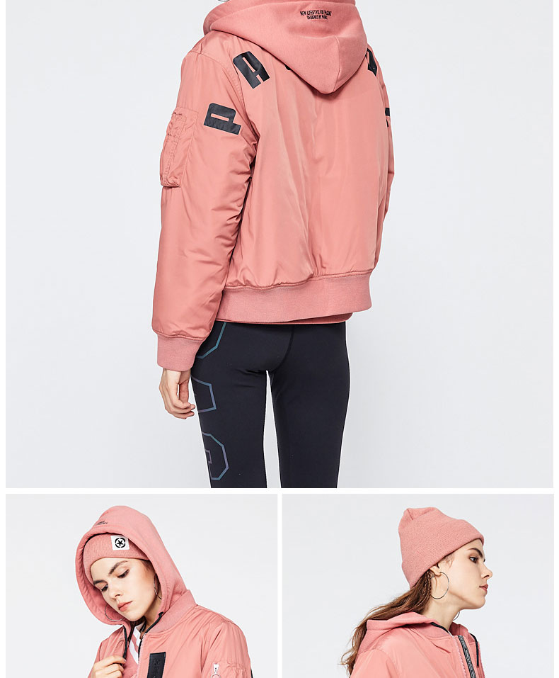 Quần áo cotton Jordan Baishang 2018 mùa đông mới dệt kim áo khoác trùm đầu áo chống thấm nước in áo ấm - Quần áo độn bông thể thao áo phao nam hàng hiệu