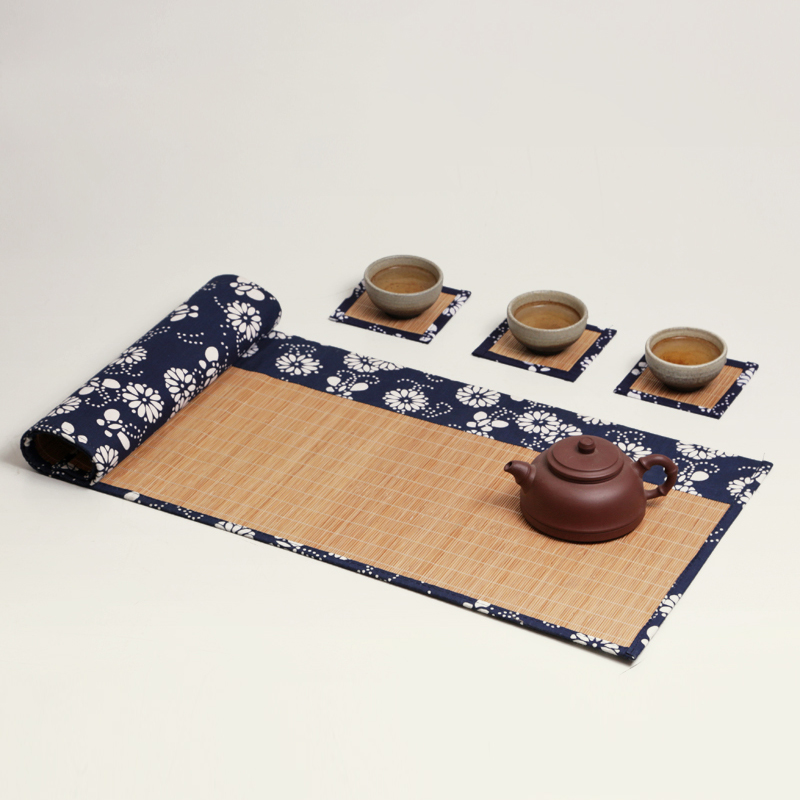 Zen Mean Cloth Art Tea Mat Insulation Cotton Linen Tea Mat Tea Mat Bamboo Mat Bamboo Mat Bamboo Mat Tea Tray Mat Table Flag Dry Tea Cup Mat