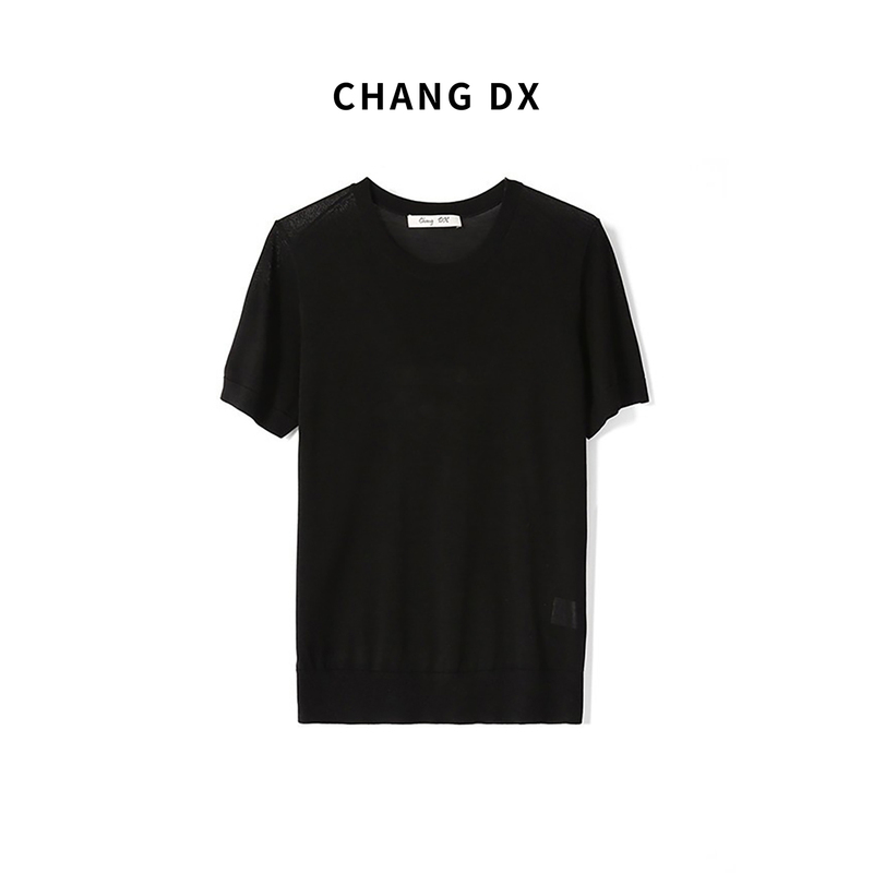 Changdx Silk Short-Sleeved T-Shirt Knitwear 118