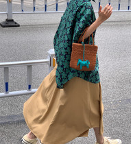 hand made head layer cow leather mini small size woven bag hand carrying bag