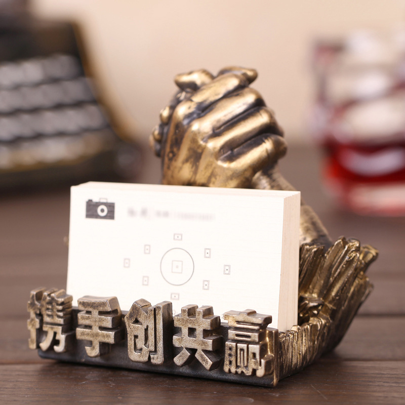 Business Card Shelf Swing Table Name sheet Box Desktop Personality Creative Desktop Shang Accommodating Box Office Small Pendulum Pieces Business Gift