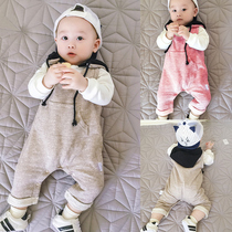 Baby children with pants baby children spring and autumn clothes autumn and winter suits one-piece clothes boys and girls