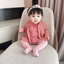 Infant childrens top clothes female baby knitted cardigan sweater outer suits children boys 1 year old 3 months spring autumn winter clothes