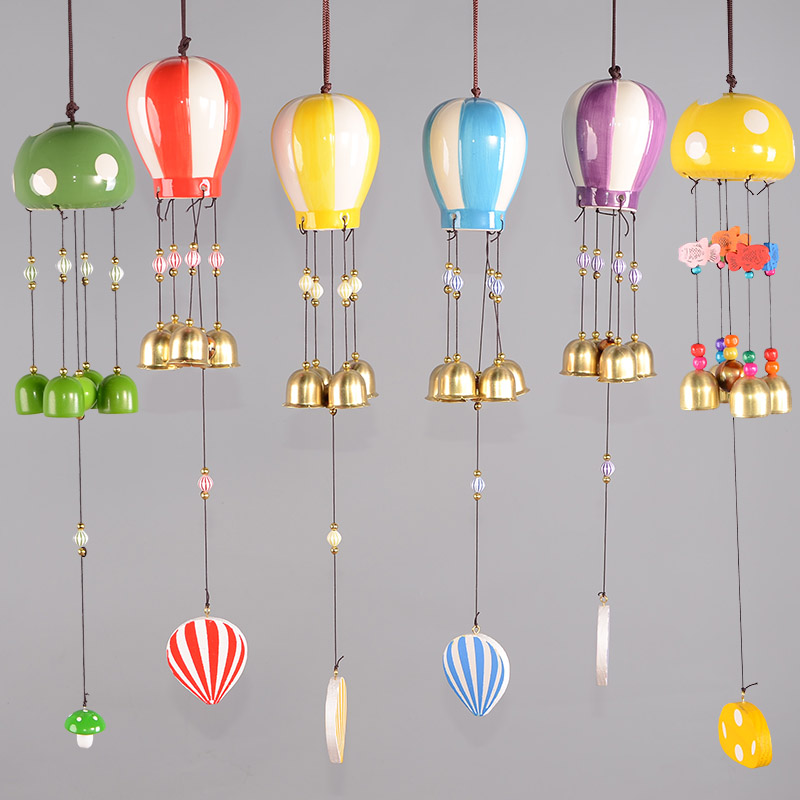 Day Style Mushrooms Windbell Balloon Windbell Ceramics and wind Suzuki door and window hanging accessories Birthday Gift Creative Girls
