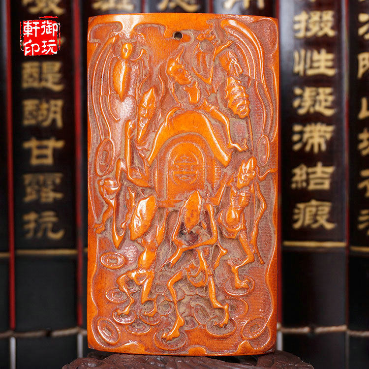 Natural Yak Bone Retro made of old engraving of five expensive transport chaetian pendant sign Star moon Bodhi accessories J