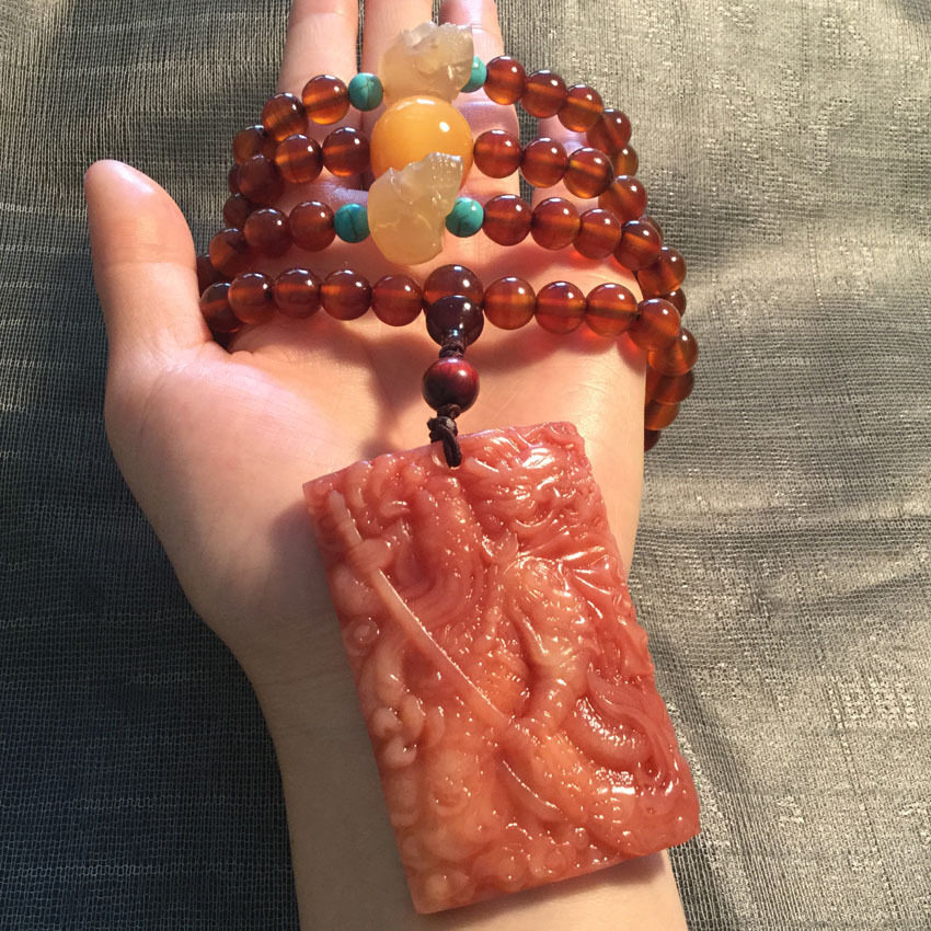 Mountain tortoise shell beads 108 Buddha beads Candida alchemy red Mountain Turtle text Play Hands Strings of Sheep Skull Skull head Off public card X