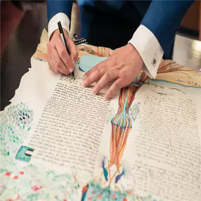 Medieval hand-copied painting parchment blank bible copy paper Legal instrument certificate invitation letter Retro paper writing