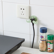 Creative beard strong adhesive power plug adhesive hook electrical plug finishing bracket storage rack