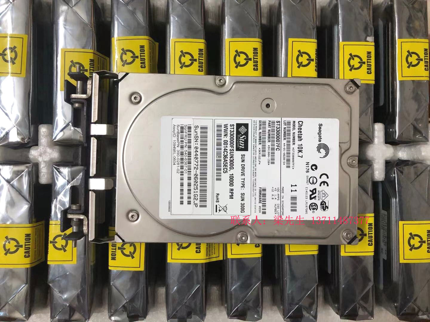 Sun XTA-3510-300GB-10K 540-6367 390-0281 ST3300007FC Optical Fiber Hard disc
