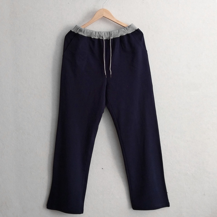 Quần pyjama ấm áp dệt kim cotton mùa thu và mùa đông cộng với nhung dày rộng kích thước lớn nam và nữ cotton nhà quần thường quần bó sát quần đũi nữ