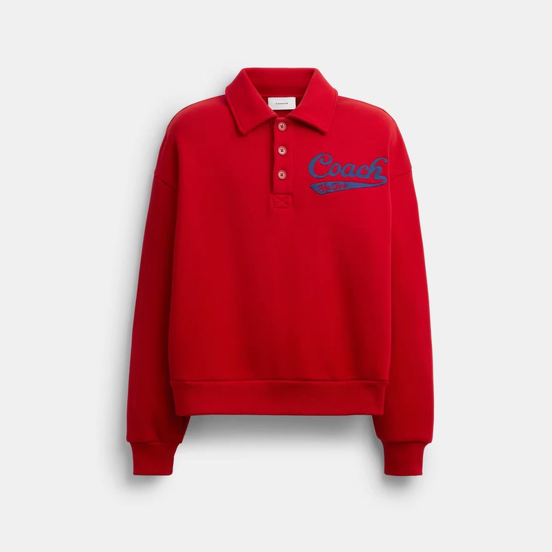New Product Coach/Coach New Men's Sports Style Long-Sleeved Casual Polo Shirt Cfl80 New Product Coach/Coach New Men's Sports Style Long-Sleeved Casual Polo Shirt Cfl80