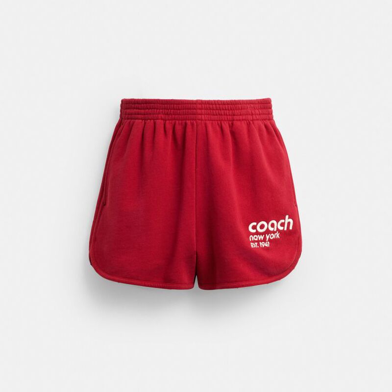 In-Stock Products at the Counter, Platform Authentication, Four Times Compensation for Any Counterfeit, Coach Cotton Terry Sports Shorts Cdw10