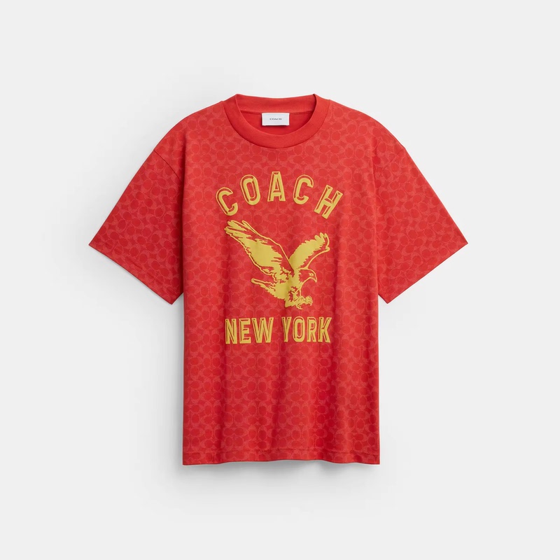 New Product Coach/Coach New Men's T-Shirt Cotton Eagle Short-Sleeved Casual T-Shirt Cgb80 New Product Coach/Coach New Men's T-Shirt Cotton Eagle Short-Sleeved Casual T-Shirt Cgb80