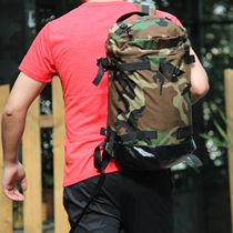 EDC Double Shoulder Backpack Retro Flip Bucket Bag Computer Tool Male And Female Camouflak Outdoor Hiking Camping Picnic