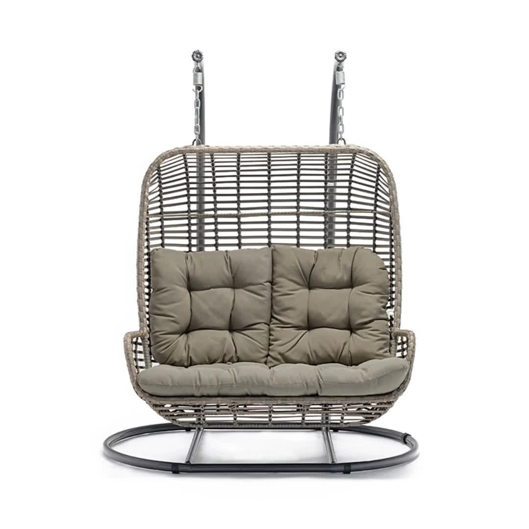 plotseling Commotie Uitmaken Outdoor Rattan Wicker Double Seat Hanging Egg Swing Chair With Metal Stand  Furniture Color Material Origin General Place Model - Buy Patio Swing  Sets,Patio Bed Swing,Two Seat Patio Swing Product on Alibaba.com