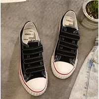 Giày nữ 2018 phiên bản Hàn Quốc gió mùa thu Phiên bản Hàn Quốc của giày vải Velcro giày nữ màu trắng hoang dã giày nữ giày sneaker nữ