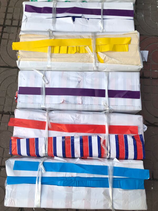 Cloth Seal, Waist Seal 54cm*3.4 Textile Fabric Roll, Colorful, Gold Seal, Blue, Red, Yellow, Green