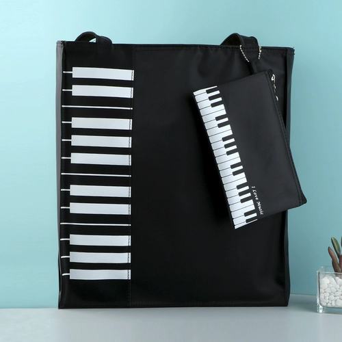 Пианино, вместительная и большая черная сумка на одно плечо для школьников для отдыха