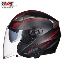 GXT electric car bluetooth helmet battery car double mirror half helmet mens womens four seasons takeaway winter hard hat