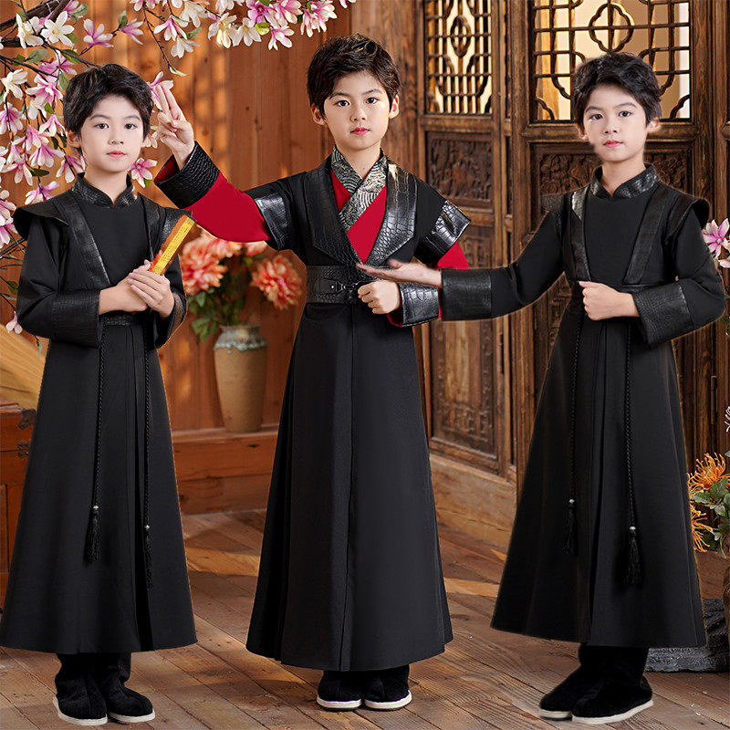 Children's Han Wears Guide Clothing Talent Costume for Swords Poetry and Poetry Recited Stage Performance Costume Photography