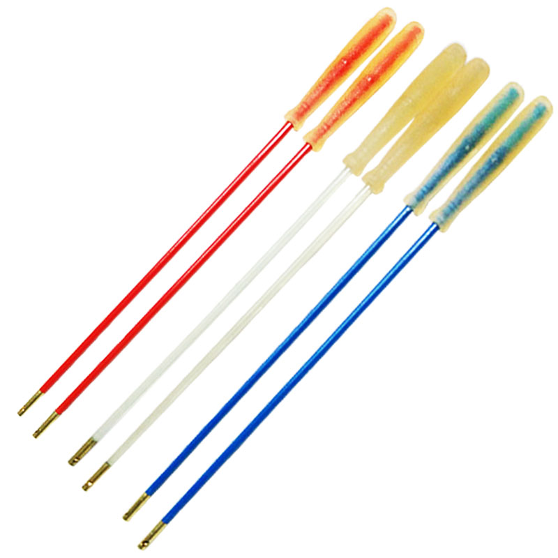 45 cm solid FIBERGLAs front thin rear coarse shake rod single head empty bamboo non-slip handle oblique hole copper head empty bamboo pole