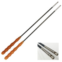 Rotating steel head six to seven millimeter carbon pole bamboo non-slip beef tendon soft handle single head diabolo carbon pole 360 degree rotation