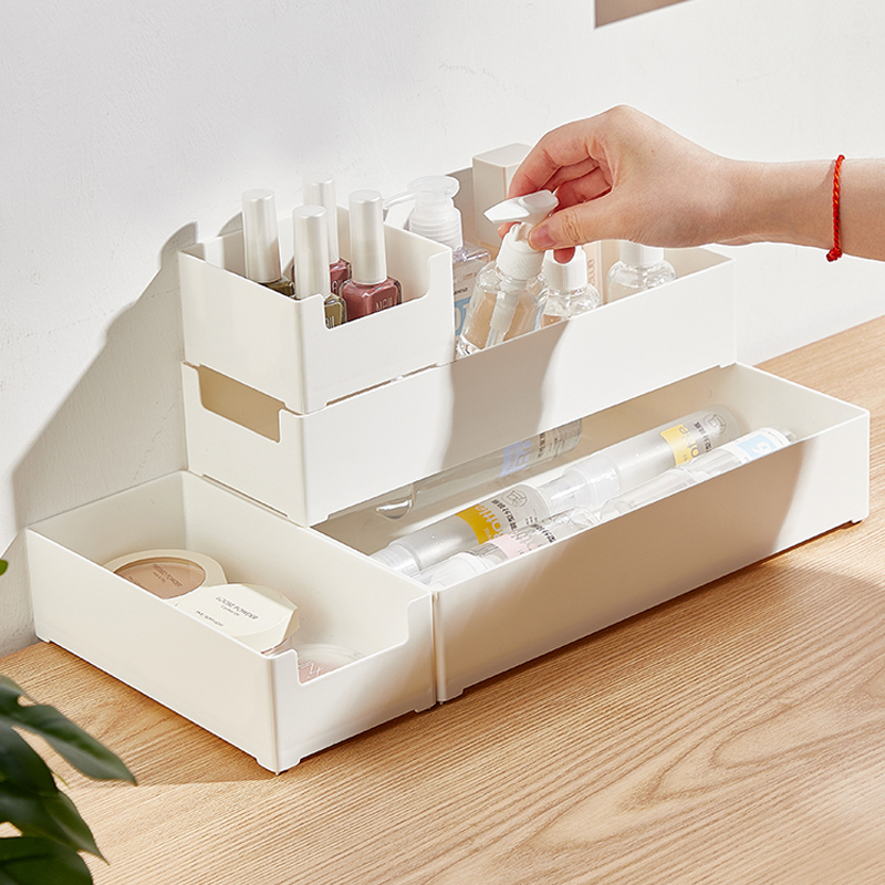 Mirror Cabinet Storage Box Cosmetics Mask Snacks Large Capacity Drawer Organizer Box Kitchen Overall Cabinet Seasoning