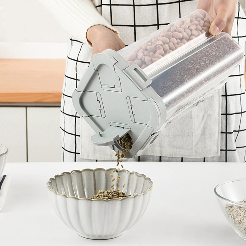 Bonjour IKEA Miscellaneous Grain Sealed Tank Kitchen Grain Miscellaneous Grain Storage Box Large Capacity Separated Food Grade Storage Tank