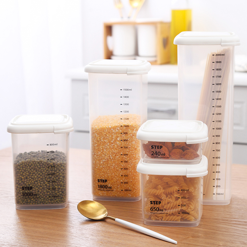 Bangjiayi Seal Can Food Class Household Transparent Capacity Kitchen Inclusion Box with Scaled Storage Can