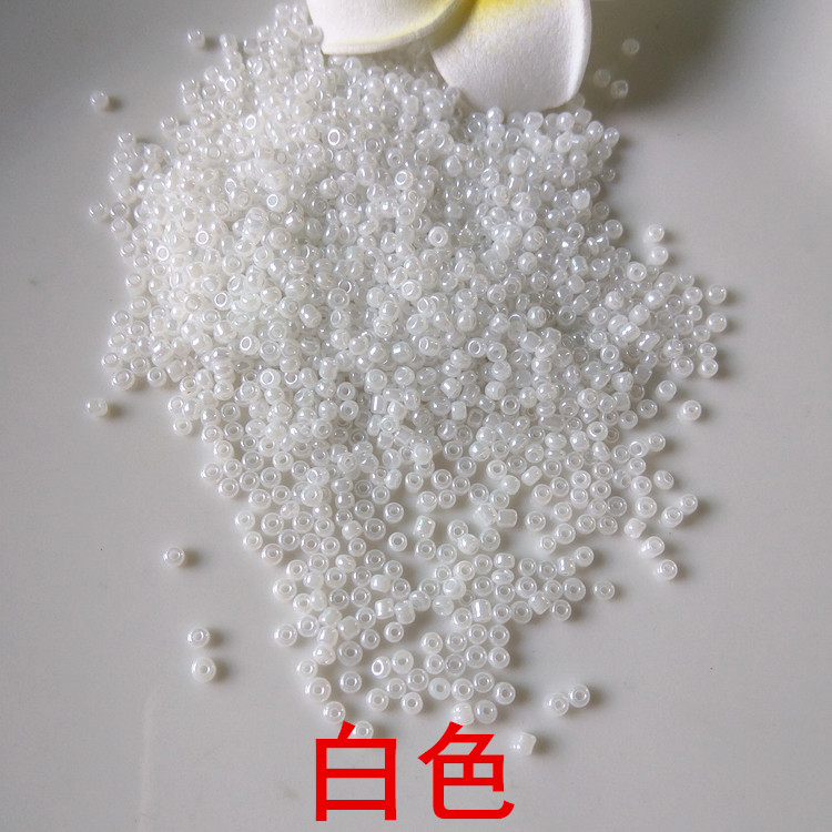 3Mm Bead ා 141 White (1 Pack Of 2800 Pieces)diy cream Measly 3mm Hairpin tassels Beading Material Science Cross stitch Macaroon bead Bag Bracelet ornament