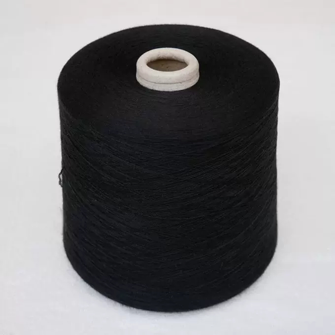 Kang-Ni Spring/Summer Silk Wool Cashmere Yarn Silk Yarn Cashmere Yarn Black