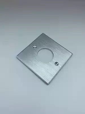 5MM thick 86X86MM single hole audio special brushed wall plug panel to send intermediate gong wire