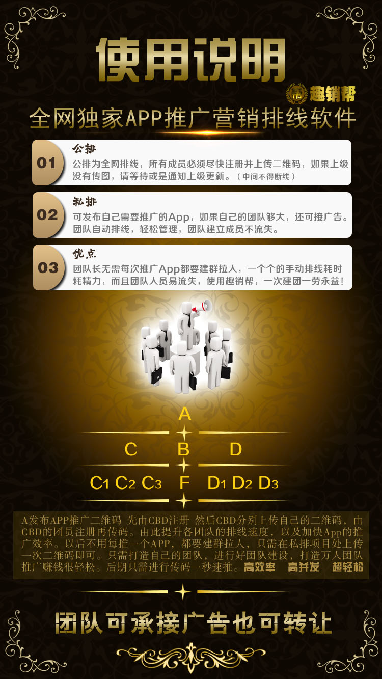 趣销帮app2020年全网首创独家团队管理排线APP模式解析手机赚钱
