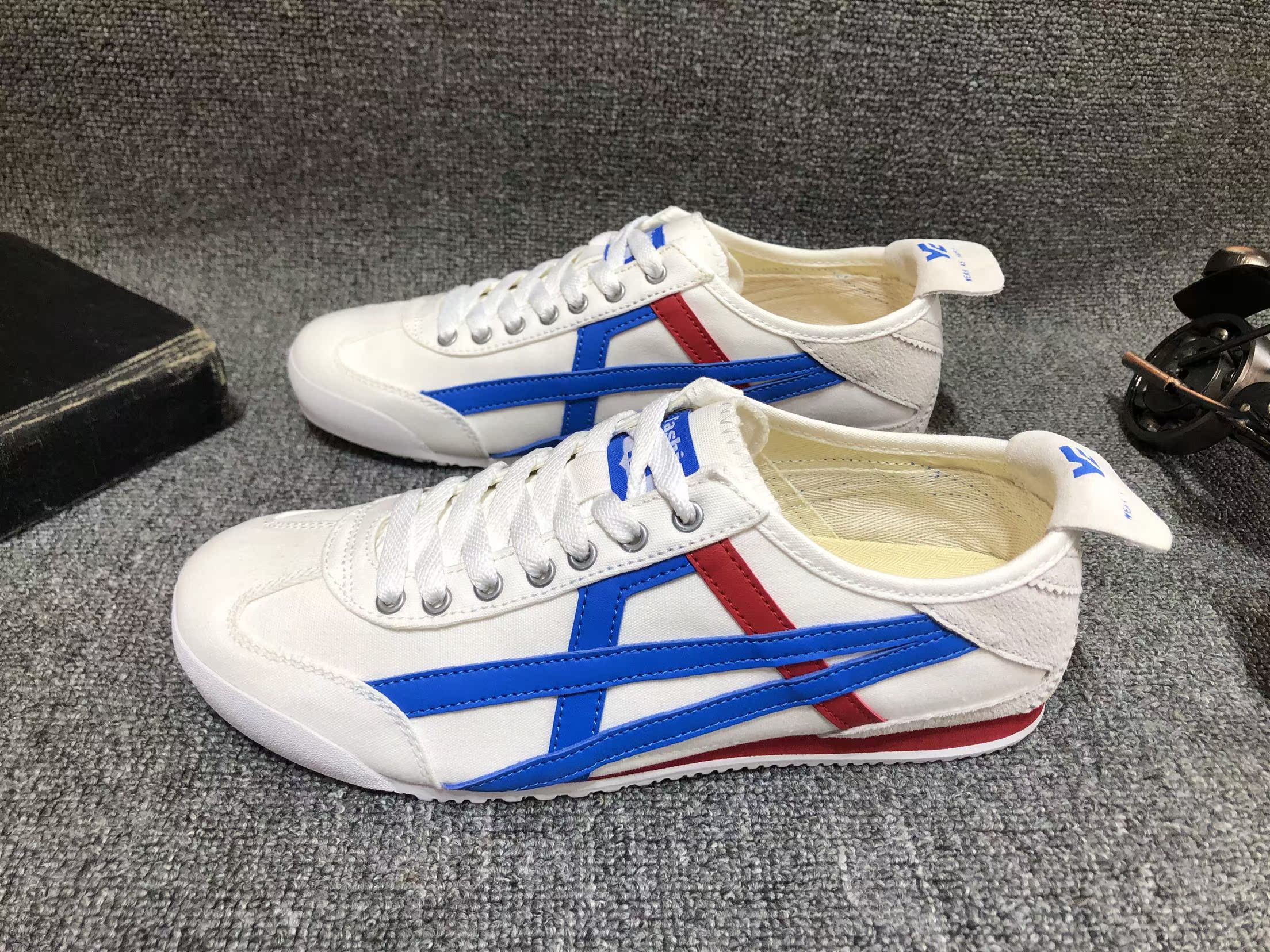 Giày retro Agan nam mùa hè thoáng khí denim thời trang đơn giản thể thao giản dị hoang dã thắt lưng nam giày thấp - Giày thấp giày sneaker nam chính hãng